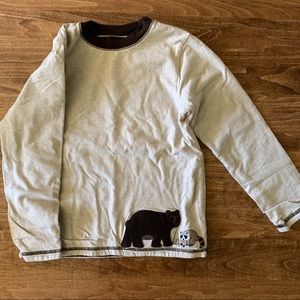 Janie and Jack boys brown reversible shirt, size 6